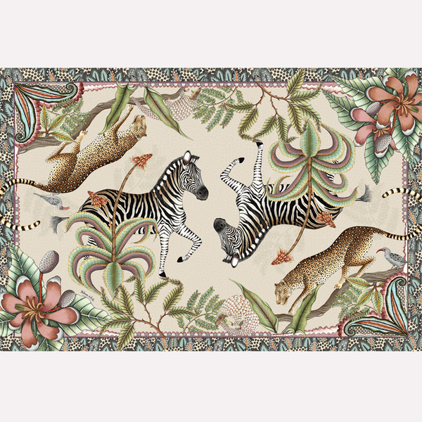 Pangolin Park Satinette Tablecloth in Stone