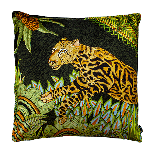 Cheetah Kings Forest Delta Velvet Cushion Cover-Cushion-Ardmore Design