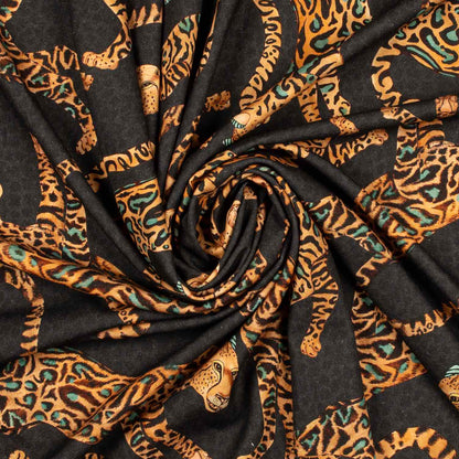 Cheetah Kings Amber Velvet Fabric