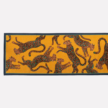 Cheetah King Table Runner in Gold