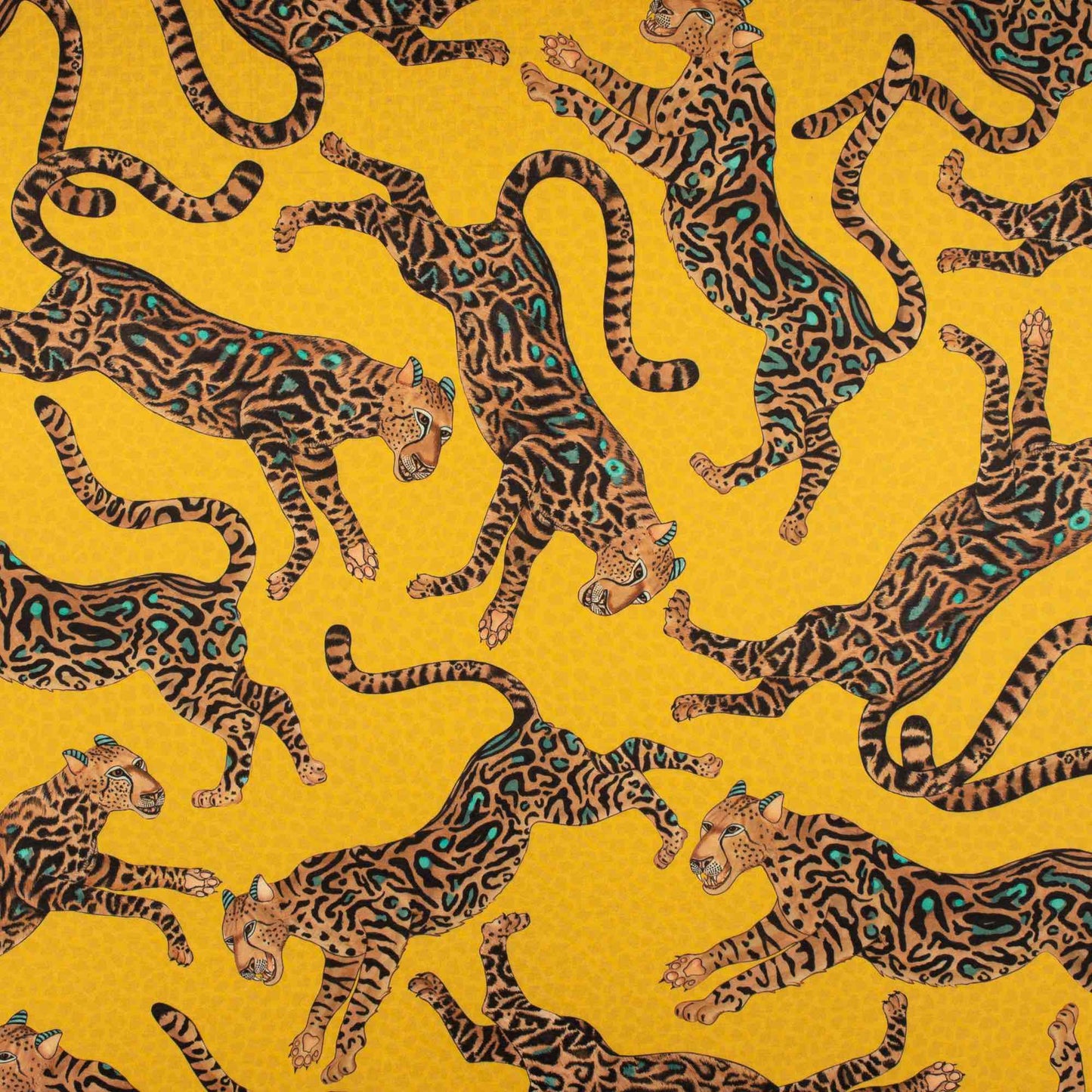 Cheetah Kings Gold Outdoor Fabric