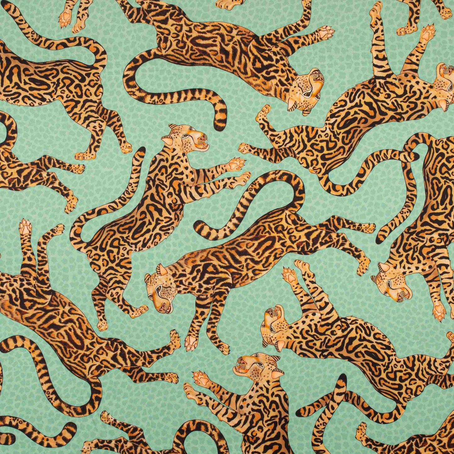 Cheetah Kings Jade Outdoor Fabric