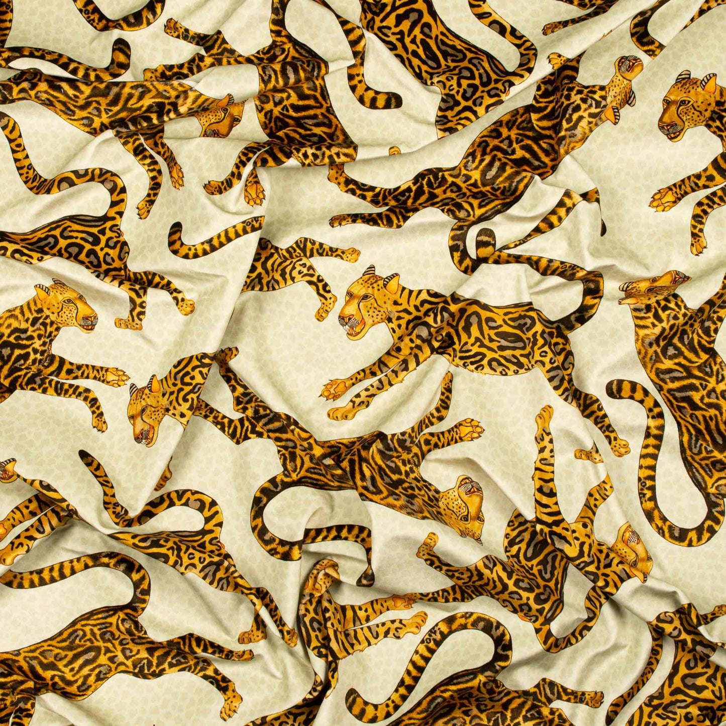 Cheetah Kings Stone Velvet Fabric