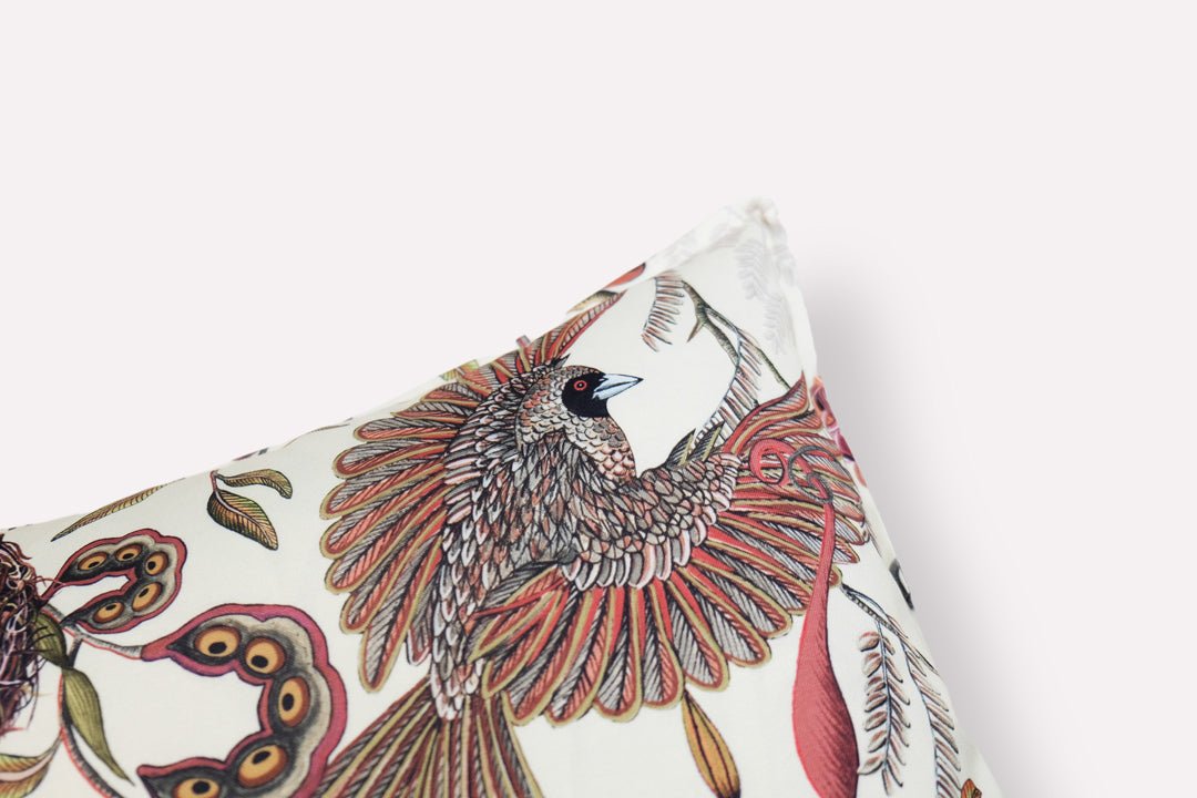 Back view of the Thanda Nests Plum Outdoor Cushion Cover, revealing the clean, minimalistic design and high-quality craftsmanship.