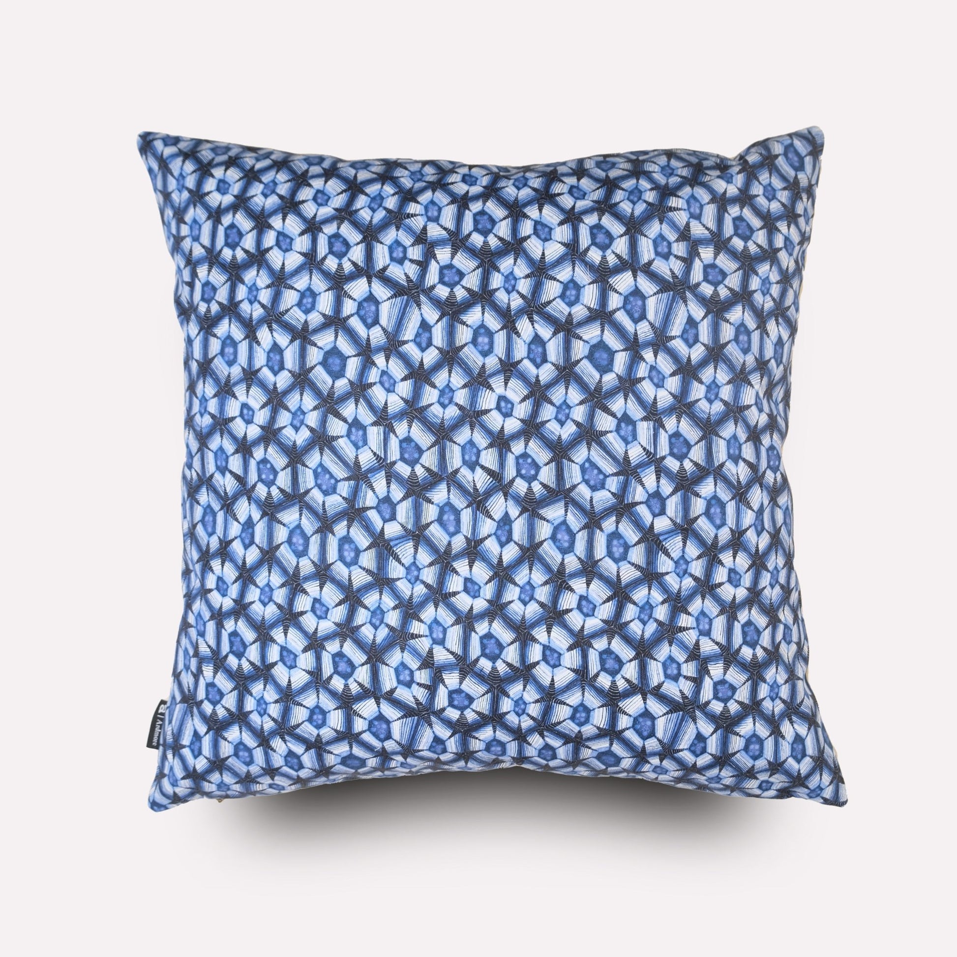 Close-up view showcasing the symmetrical shell-inspired design, printed in a deep tanzanite blue hue.