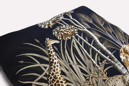 A corner shot displaying the cushion’s thick piping and fabric finish, illustrating the premium quality and attention to detail in the design.