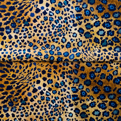 Safari Spot Midnight Velvet Fabric