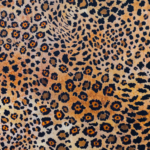 Safari Spot Gold Velvet Fabric
