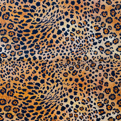 Safari Spot Gold Velvet Fabric