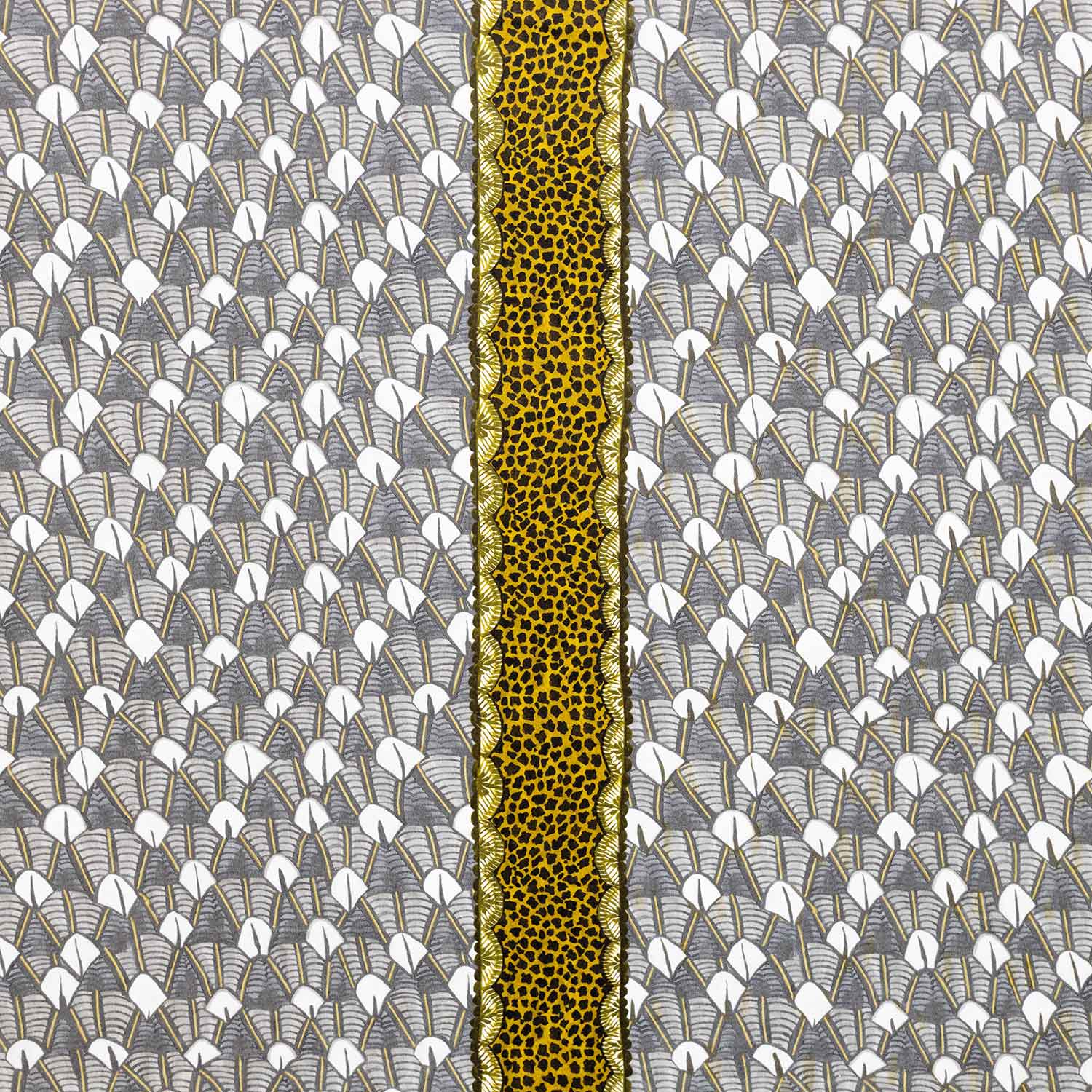 Ardmore Feather Silver Ripple Linen - Exclusive African Decor – Ardmore ...