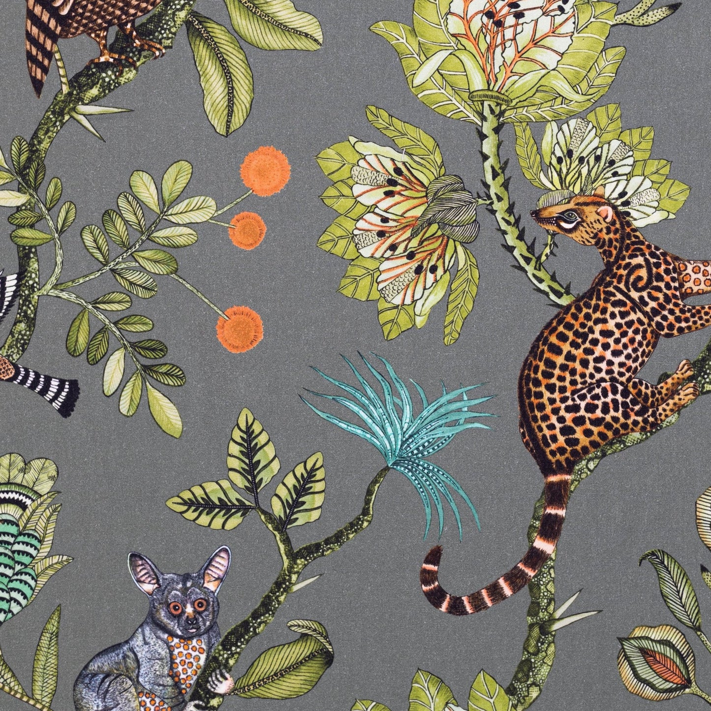 Camp Critters Delta Linen Fabric