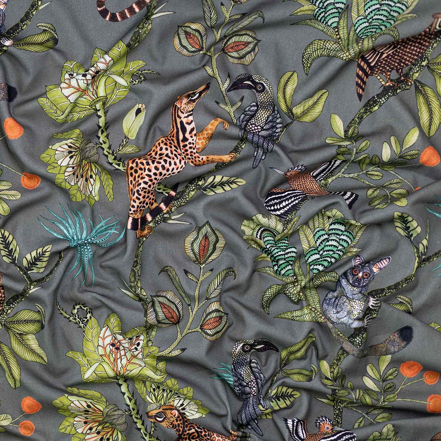 Camp Critters Delta Linen Fabric