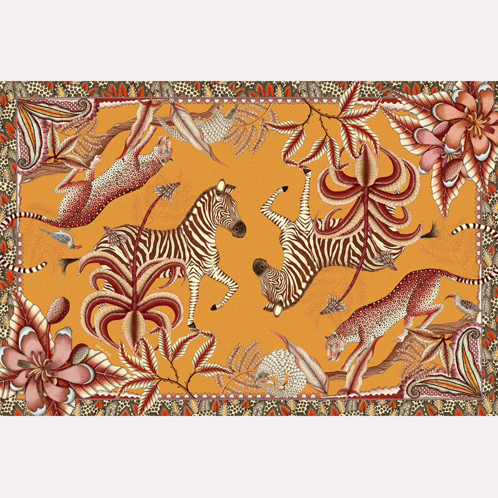 Pangolin Park Satinette Tablecloth in Flame