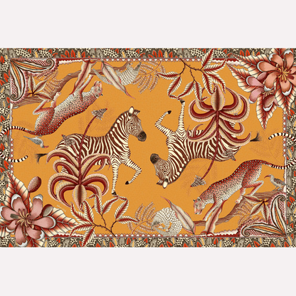 Pangolin Park Satinette Tablecloth in Flame