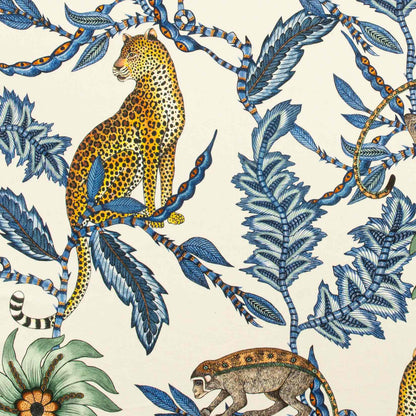Monkey Bean Tanzanite Linen Fabric