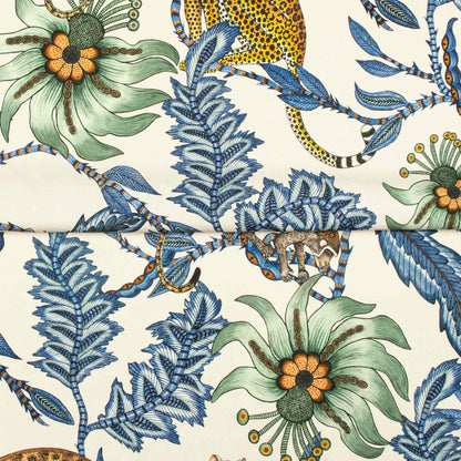 Monkey Bean Tanzanite Linen Fabric