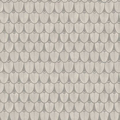 A close-up highlighting the intricate feather-like pattern in a muted, elegant grey.