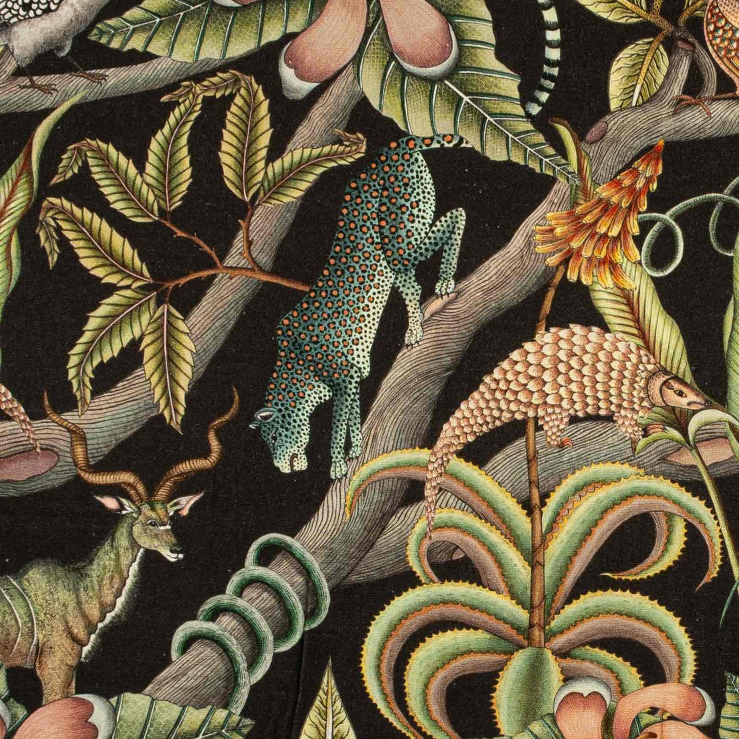 Pangolin Park Night Linen Fabric