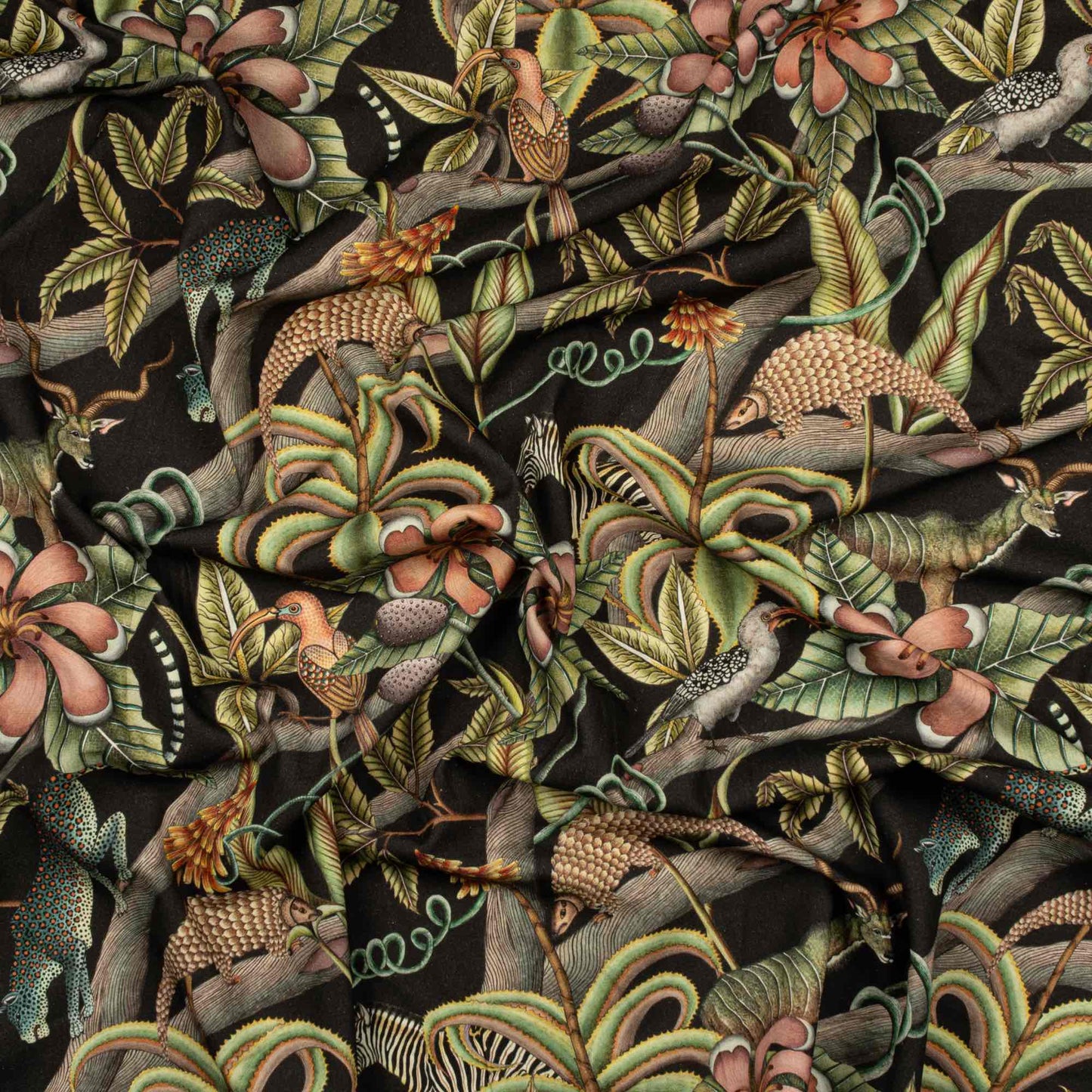 Pangolin Park Night Linen Fabric