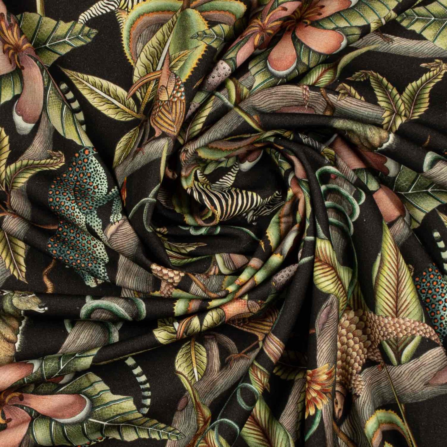 Pangolin Park Night Linen Fabric