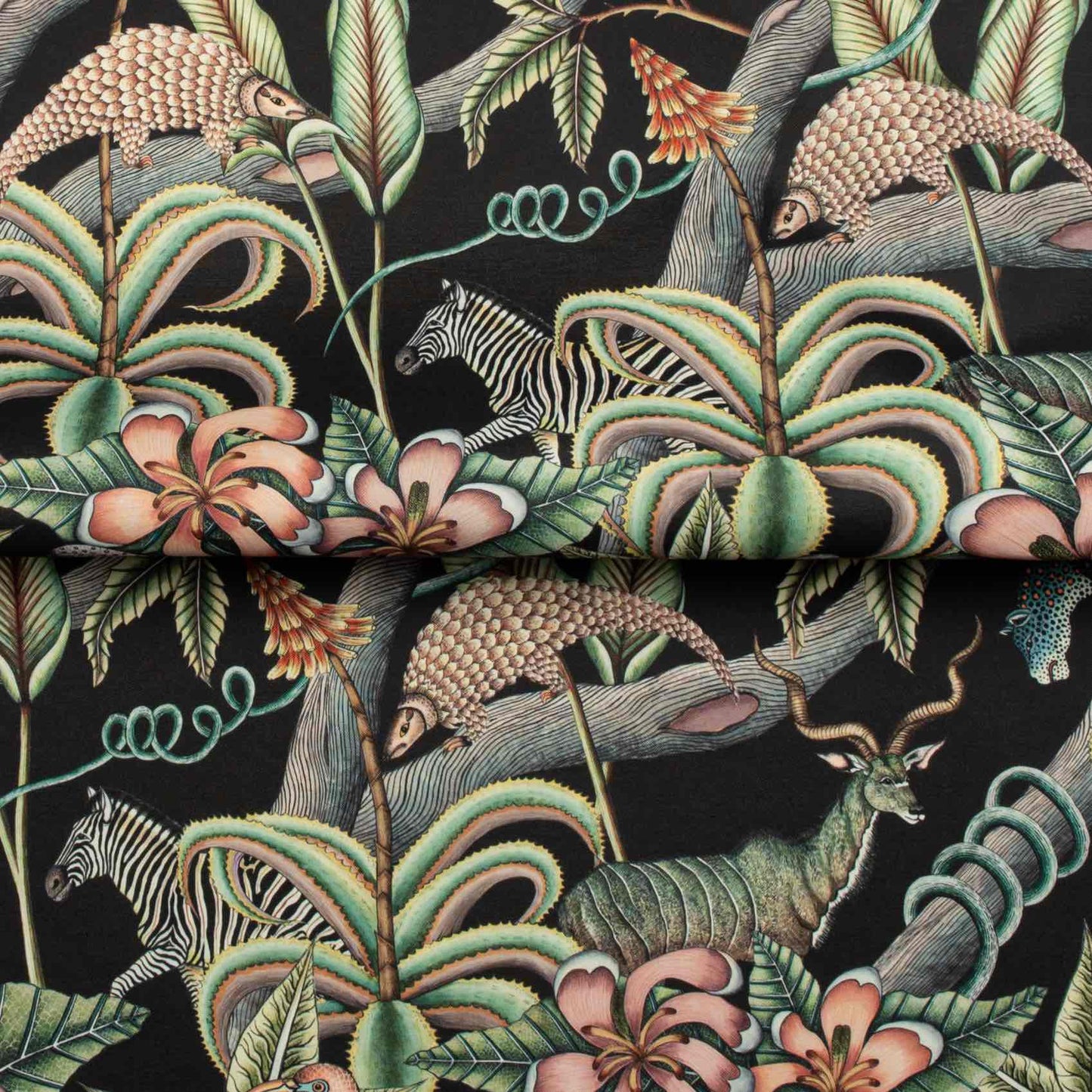 Pangolin Park Night Outdoor Fabric