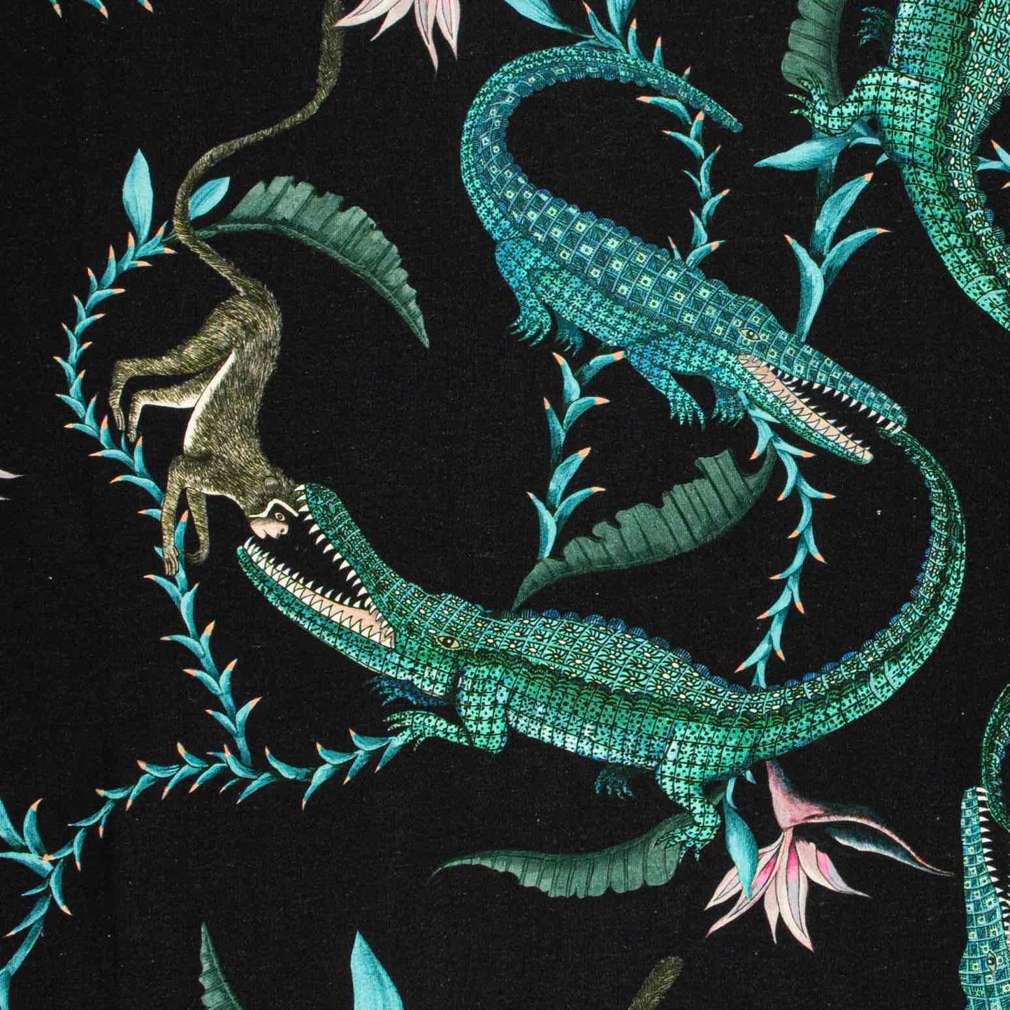 River Chase Moonlight Linen Fabric