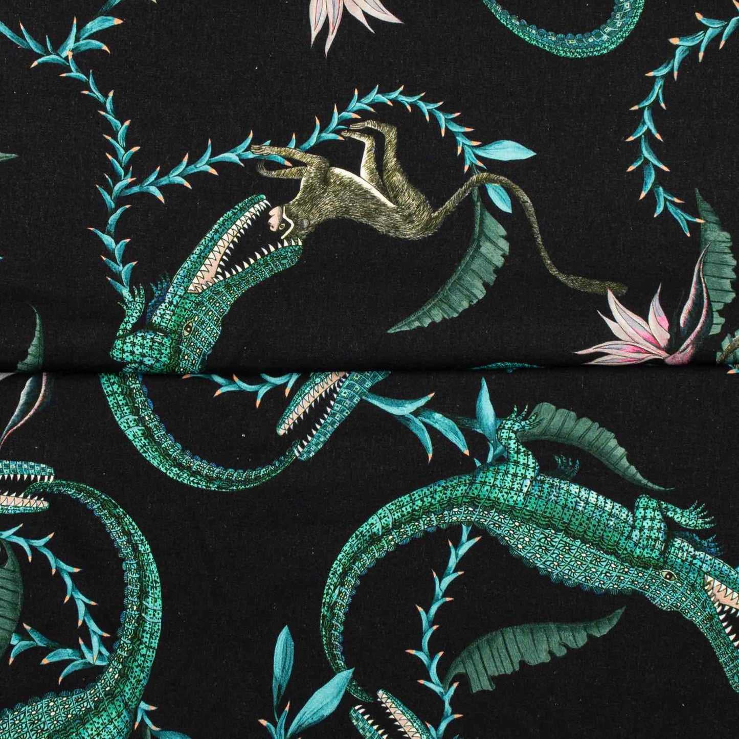 River Chase Moonlight Linen Fabric