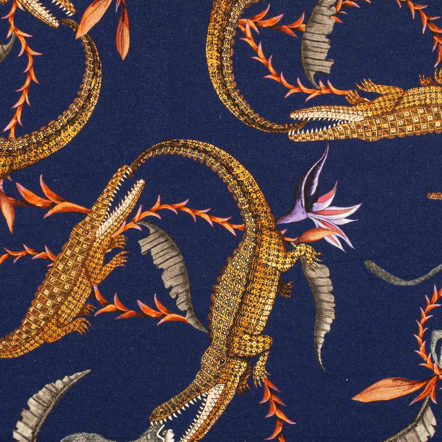 River Chase Royal Velvet Fabric