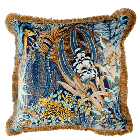 Sabie Forest Dawn Fringed Cushion Cover-Cushion-Ardmore Design