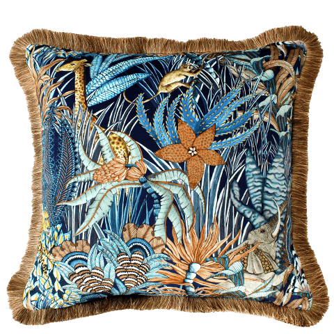 Sabie Forest Dawn Fringed Cushion Cover-Cushion-Ardmore Design