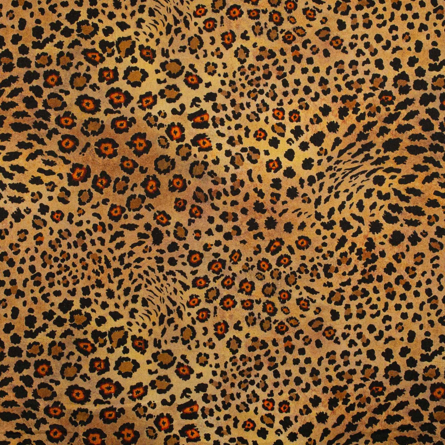 Safari Spot Gold Linen Fabric