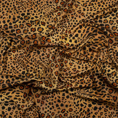 Safari Spot Gold Linen Fabric