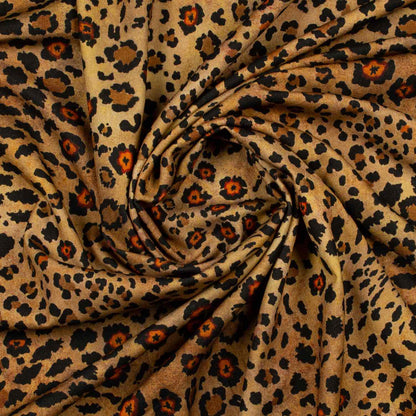 Safari Spot Gold Linen Fabric