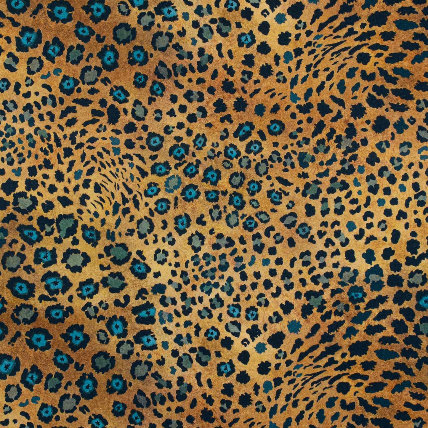 Safari Spot Midnight Linen Fabric