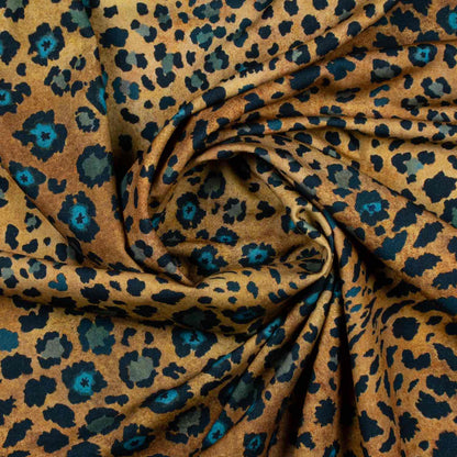 Safari Spot Midnight Linen Fabric