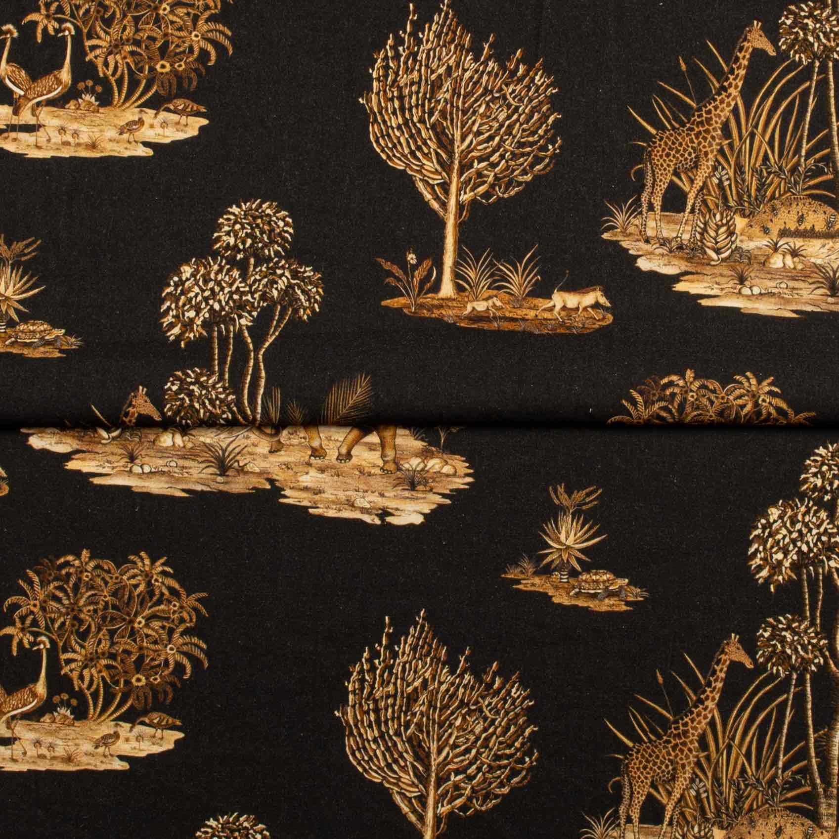 Thanda Toile Fabric - Linen - Stone