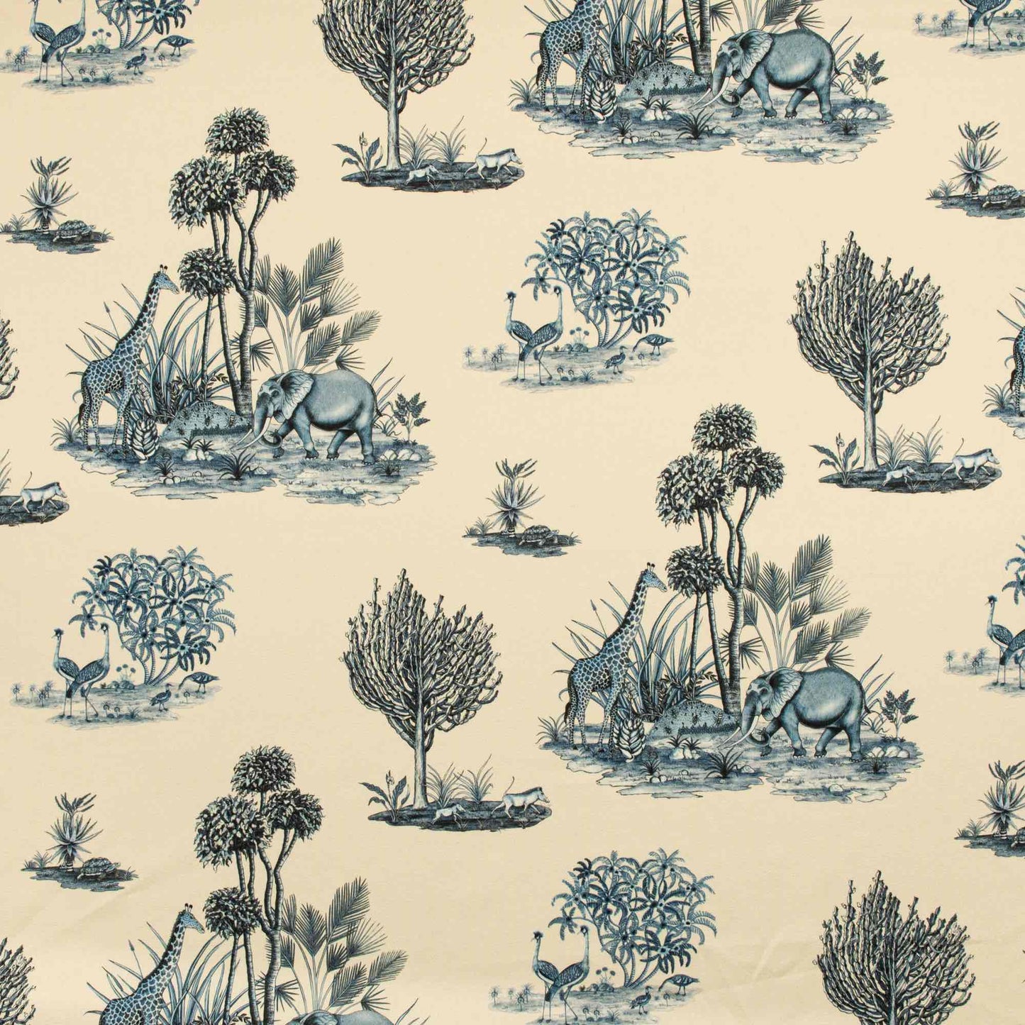 Thanda Toile Tanzanite Linen Fabric