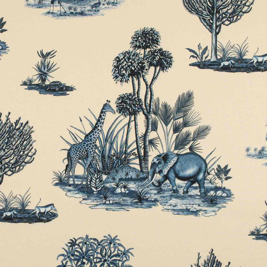 Thanda Toile Tanzanite Outdoor Fabric