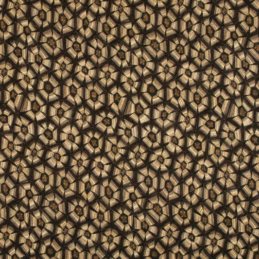 Thanda Tortoise Silver Linen Fabric