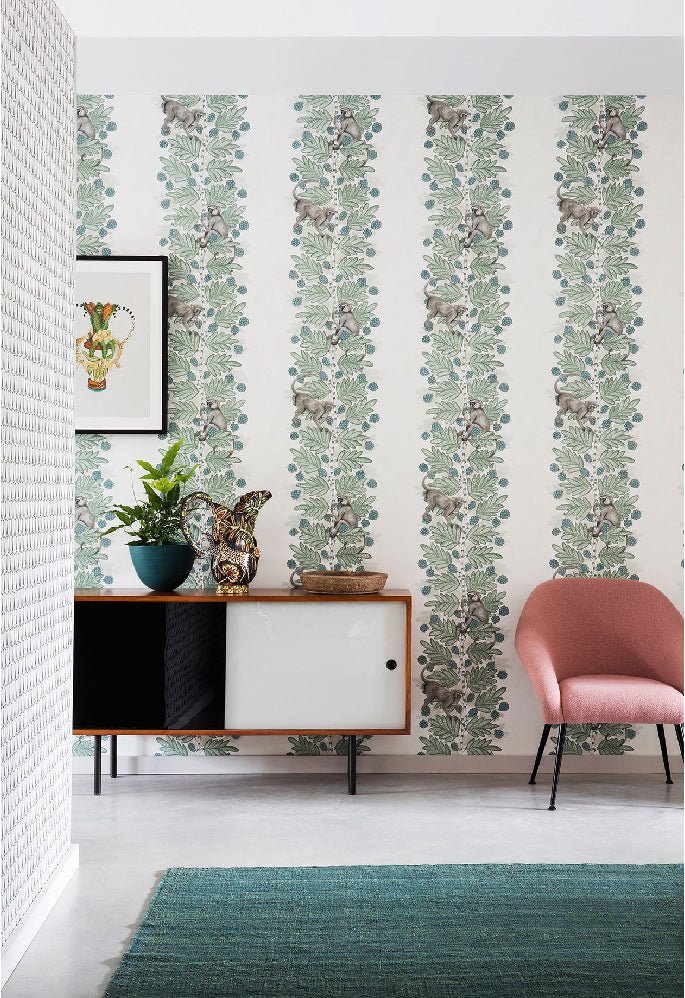 A pastel blue variation of the wallpaper, offering a dreamy, whimsical aesthetic inspired by the Zambezi River.