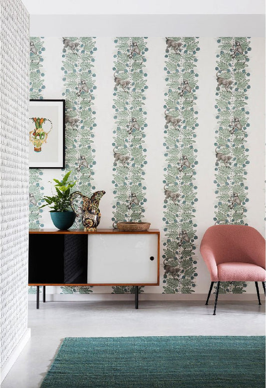 A pastel blue variation of the wallpaper, offering a dreamy, whimsical aesthetic inspired by the Zambezi River.