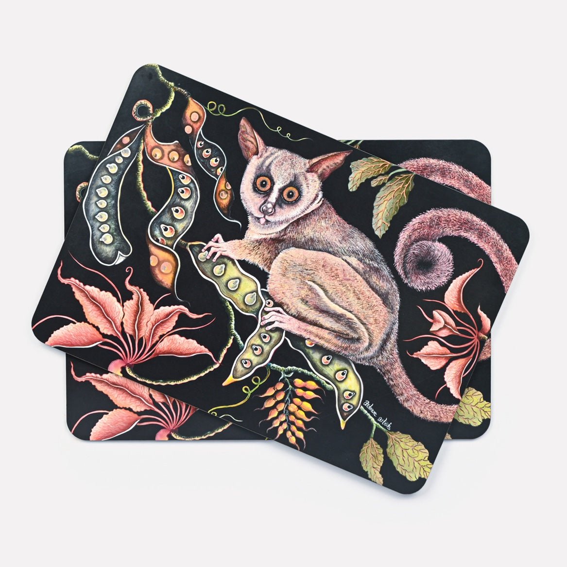 Camp Critters Bush Baby Night Pair (Hard Board Placemats )