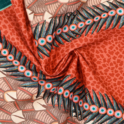 Feather Napkins in Coral (PAIR)