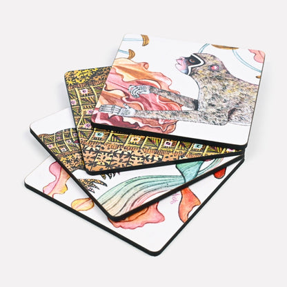 Flame Lily Sandstone Coasters