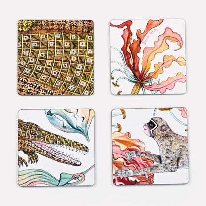 Flame Lily Sandstone Coasters