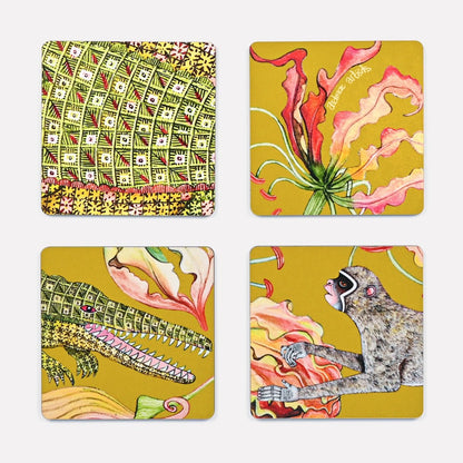 Flame Lily Swamp Coasters