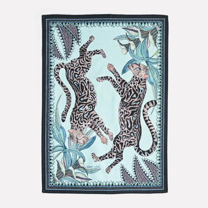 Cheetah Kings Mist Tea Towel