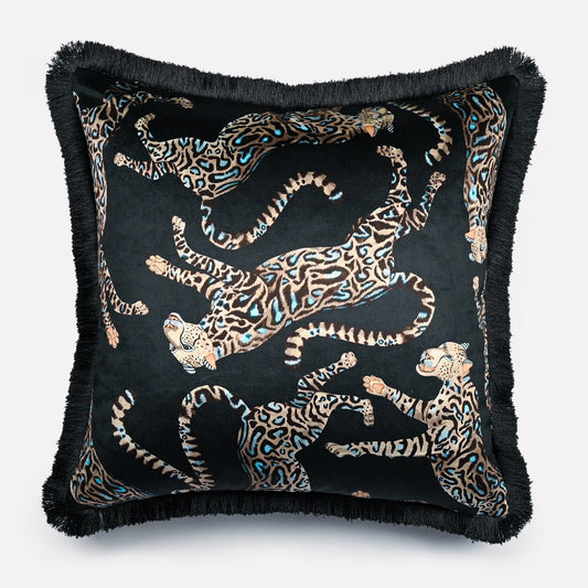 Cheetah Kings Starry Nights Cushion Cover with Fringe