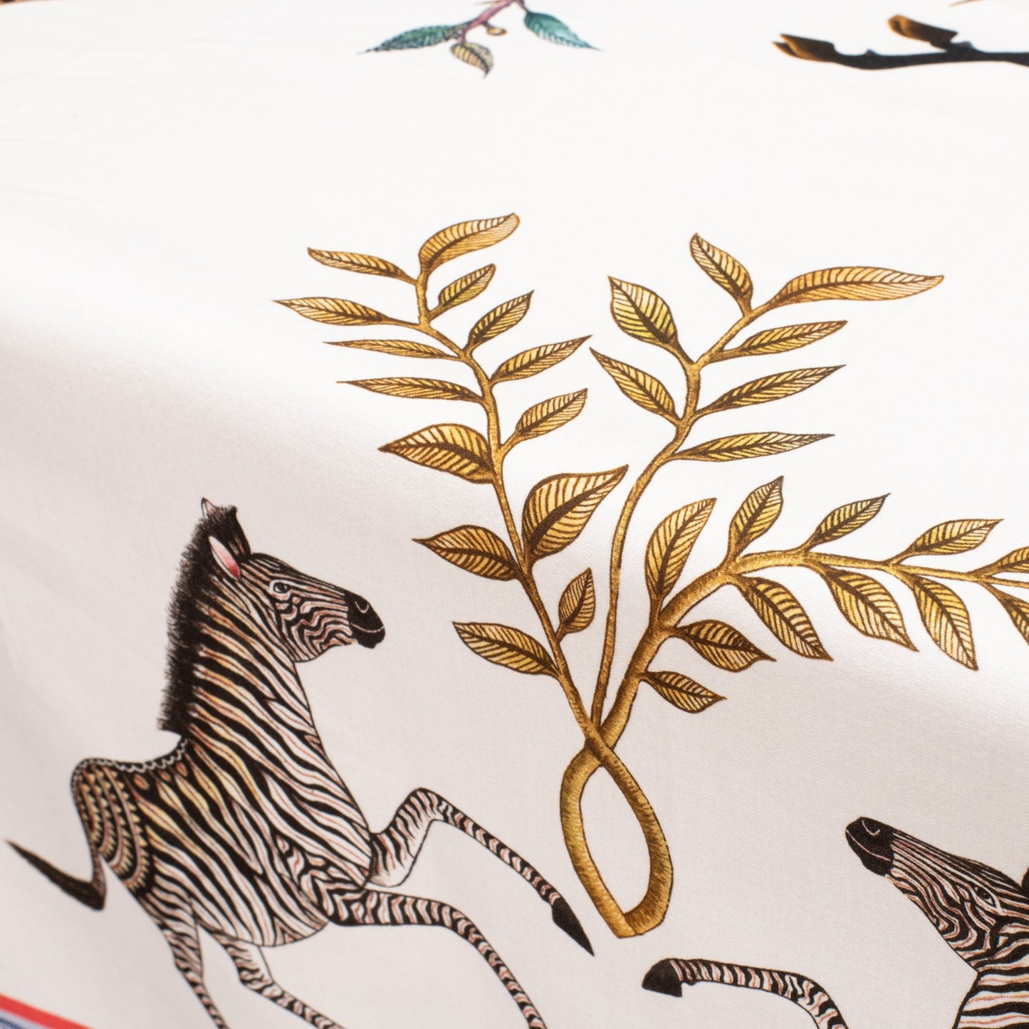 Leopard Lily Square Tablecloth in Frost
