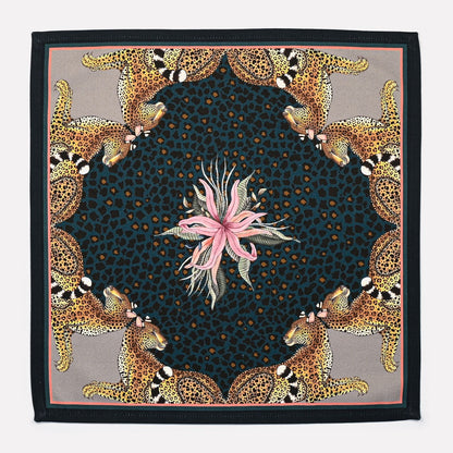 Leopard Lily Napkins in Starry Night